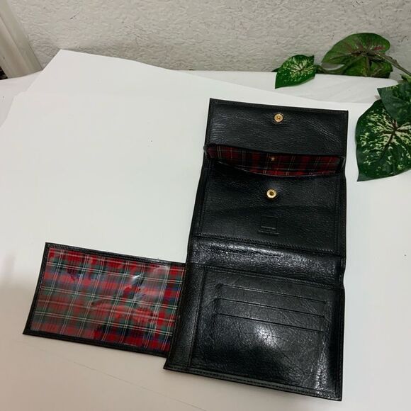 New WITTCHEN BLACK GENUINE ITALIAN LEATHER Italy Collection TRI FOLD WALLET - Picture 4 of 14